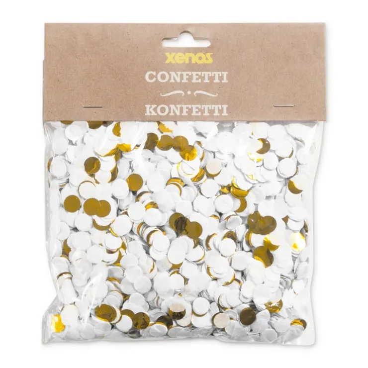 Xenos Confetti - wit / goud- Confetti|Bruiloft