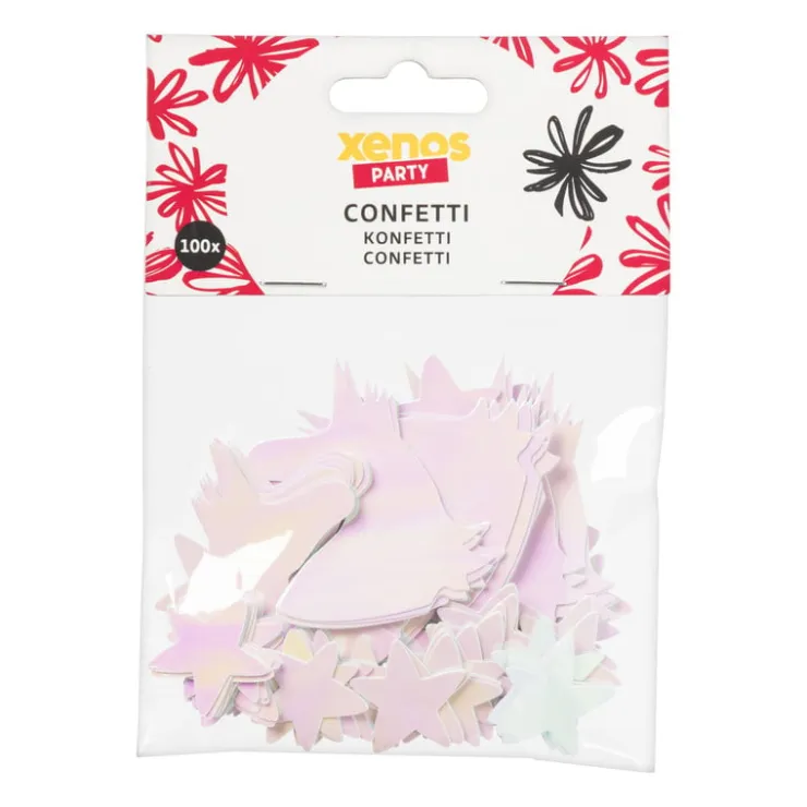 Xenos Confetti unicorn - roze- Confetti|Kinderfeestjes