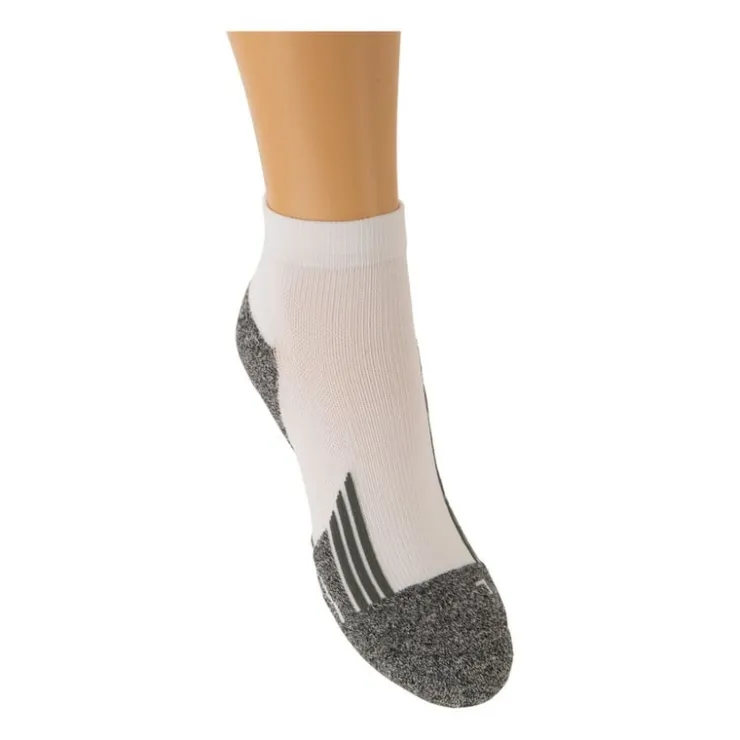 Xenos Coolmax enkelsokken - 35/38 - wit/grijs - 2 paar- Sportsokken