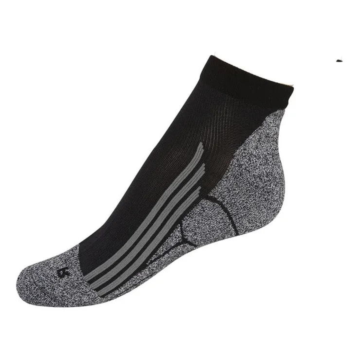 Xenos Coolmax enkelsokken - 35/38 - zwart/grijs - 2 paar- Sportsokken