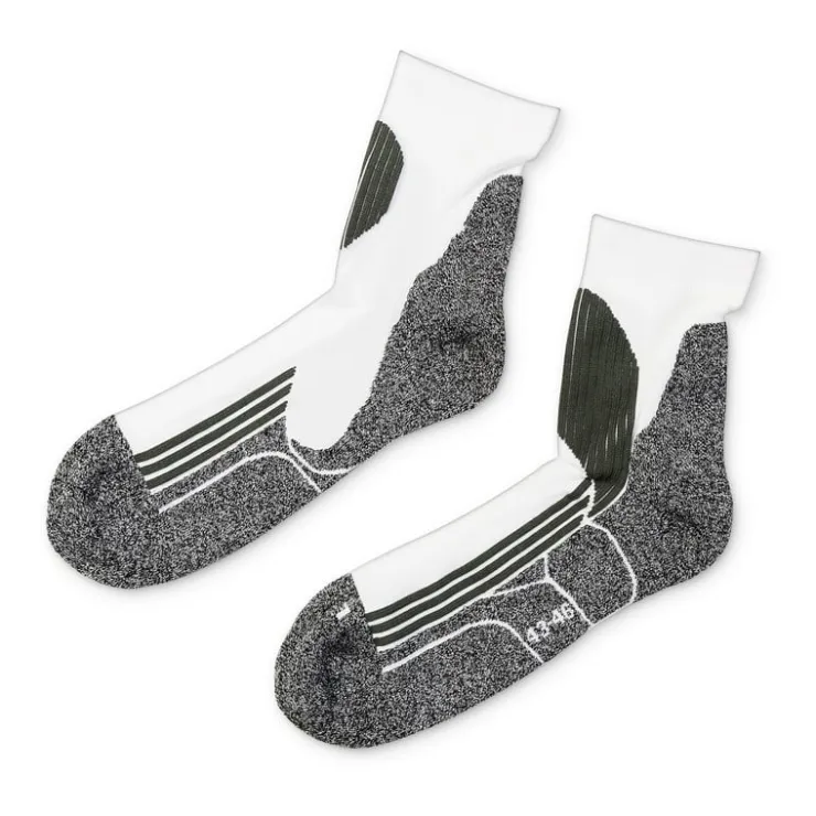 Xenos Coolmax sportsokken 43/46 - wit/grijs - 2 paar- Sportsokken