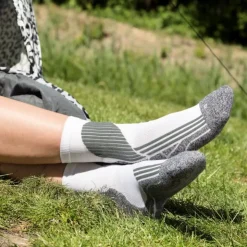 Xenos Coolmax sportsokken 43/46 - wit/grijs - 2 paar- Sportsokken