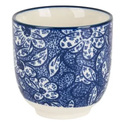 Xenos Cup blue print - botanic - 150 ml- Tapasservies|Mokken