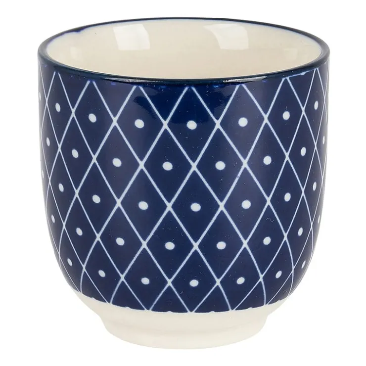 Xenos Cup blue print - diamonds - 150 ml- Tapasservies|Mokken