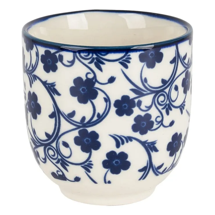 Xenos Cup blue print - flowers - 150 ml- Tapasservies|Mokken