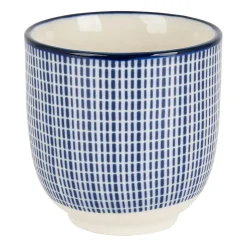 Xenos Cup blue print - stripes - 150 ml- Tapasservies|Mokken