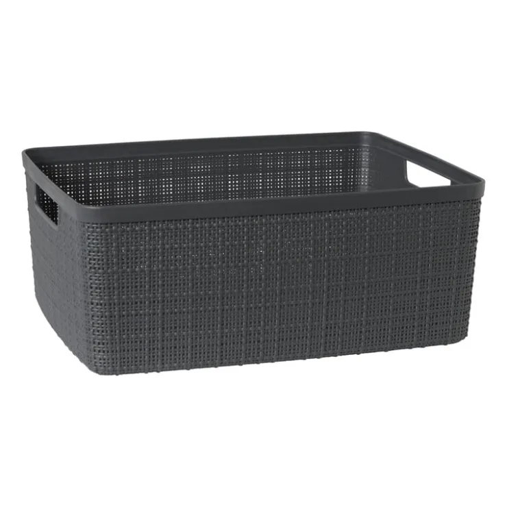 Xenos Curver jute opbergmand M - 12 liter - grijs- Opbergboxen