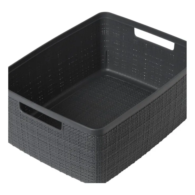 Xenos Curver jute opbergmand M - 12 liter - grijs- Opbergboxen