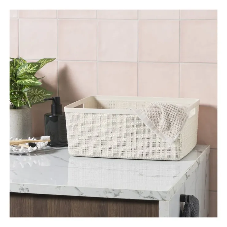 Xenos Curver jute opbergmand M - 12 liter - beige- Opbergboxen