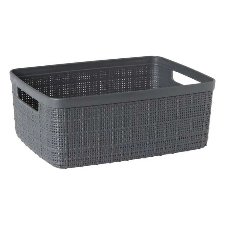 Xenos Curver jute opbergmand S - 5 liter - grijs- Opbergboxen