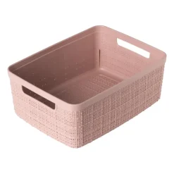 Xenos Curver jute opbergmand S - 5 liter - roze- Opbergboxen