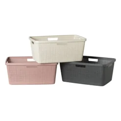 Curver jute wasmand - 46 liter - beige- Wasmanden