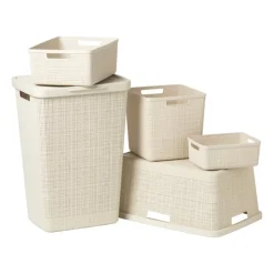Curver jute wasmand - 46 liter - beige- Wasmanden