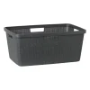 Curver jute wasmand - 46 liter - grijs- Wasmanden