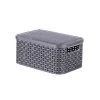 Curver opbergmand met deksel klein - grijs - 13x29x19 cm- Opbergbakken|Opbergboxen