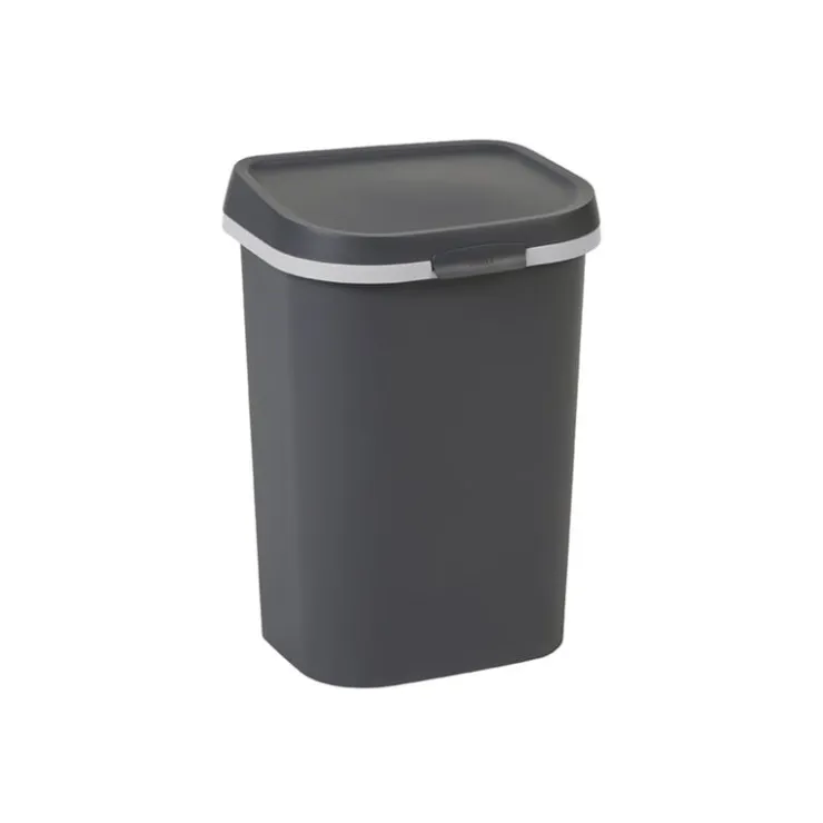 Curver prullenbak mistral flat - grijs - 25 liter- Pedaalemmers|Prullenbakken