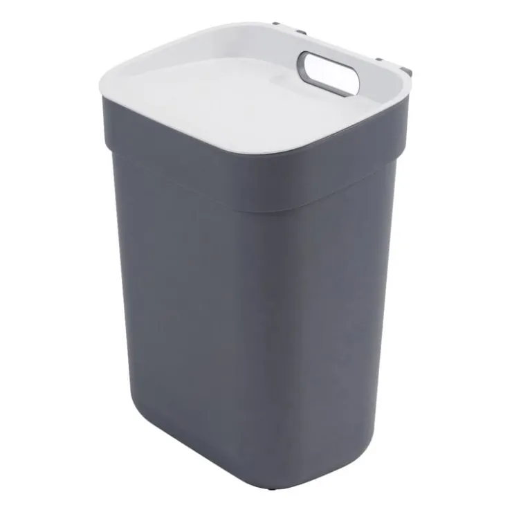 Curver prullenbak ready to collect - donkergrijs/lichtgrijs - 10 liter- Pedaalemmers|Prullenbakken