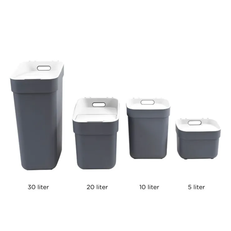 Curver prullenbak ready to collect - donkergrijs/lichtgrijs - 30 liter- Pedaalemmers|Prullenbakken
