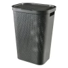 Curver wasmand met deksel Infinity Dots - antraciet - 60 liter- Wasmanden