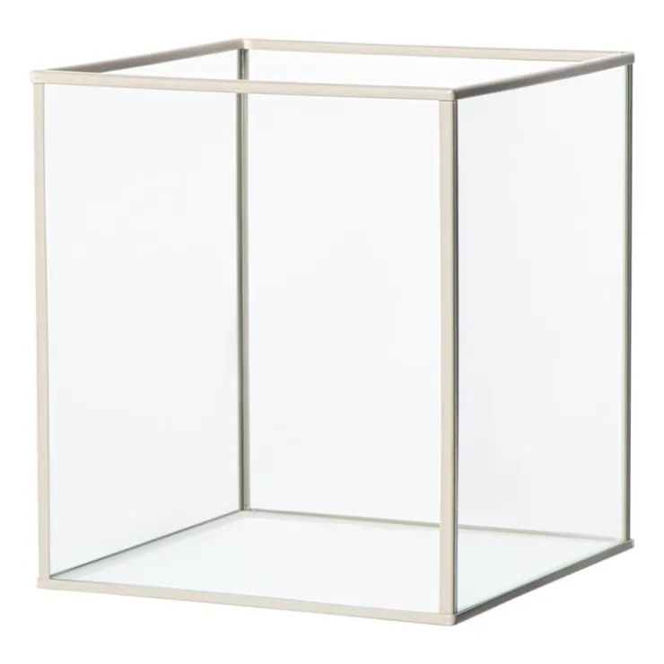 Xenos Deco box klein - beige - 18x16x16 cm- Sieraden Opbergen|Lantaarns