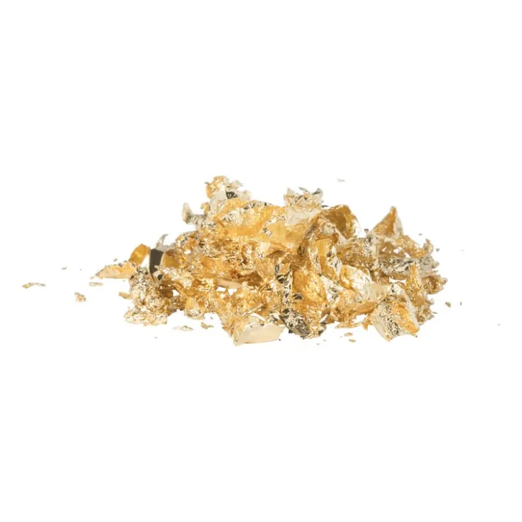 Xenos Decoratieve folievlokken - goudkleurig - ø5x6 cm- Knutselspullen|Kerstcadeaus
