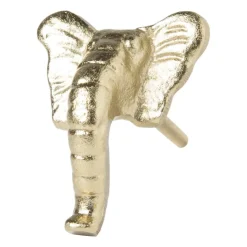 Xenos Deurknop olifant - goud - 4x6 cm- Deurknoppen