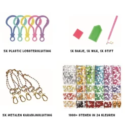 Xenos Diamond painting - DIY set van 10 sleutelhangers- Diamond Paintings