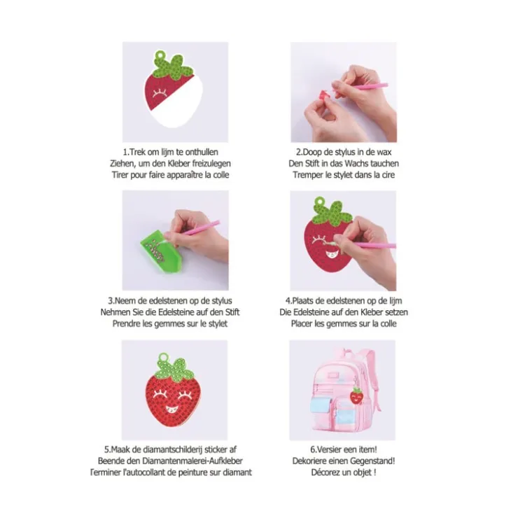 Xenos Diamond painting - DIY set van 10 sleutelhangers- Diamond Paintings