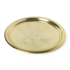 Xenos Dienblad goud - aluminium - ø38 cm- Dienbladen|Kaarsenplateaus