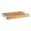 Xenos Dienblad rechthoek - bamboe - 31x45x4 cm- Dienbladen