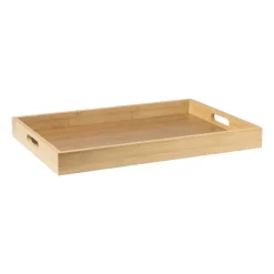 Xenos Dienblad rechthoek - bamboe - 31x45x4 cm- Dienbladen