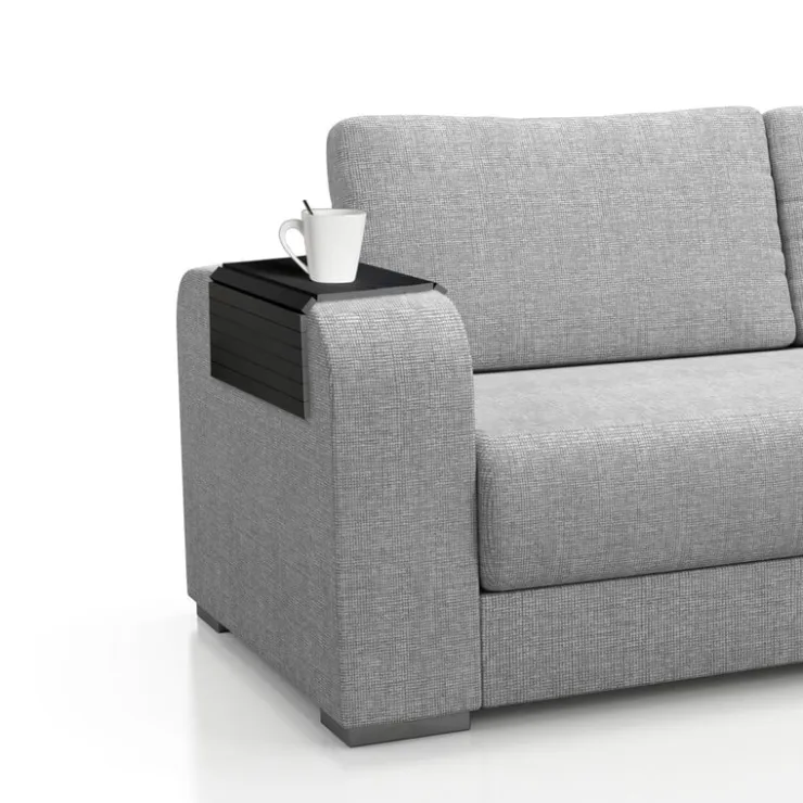 Xenos Dienblad sofa - zwart - 44,5x24x0,9 cm- Dienbladen
