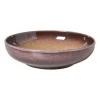Xenos Diep bord Olivia - bordeauxrood/beige - ø20.3x5 cm- Borden