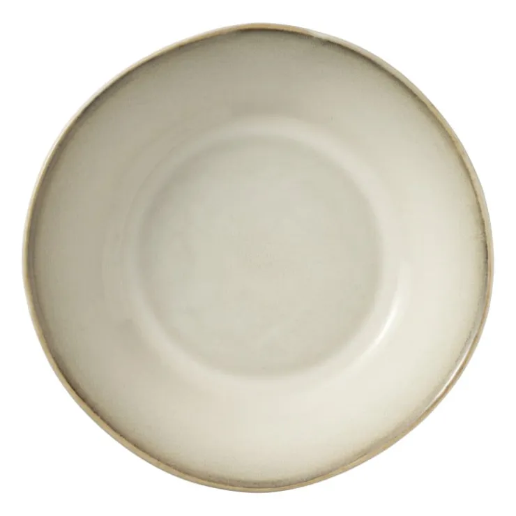 Xenos Diep bord Roots - beige - ø20x5.4 cm- Borden