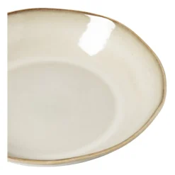 Xenos Diep bord Roots - beige - ø20x5.4 cm- Borden