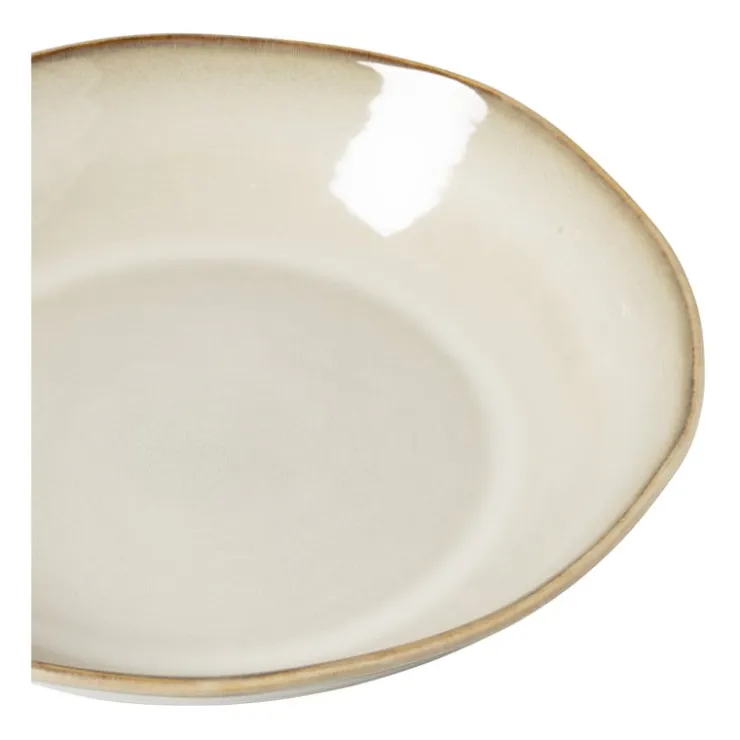 Xenos Diep bord Roots - beige - ø20x5.4 cm- Borden
