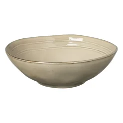 Xenos Diep bord Toscane - beige - ø19 cm- Borden