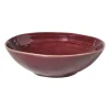 Xenos Diep bord Toscane - bordeauxrood - ø19x6 cm- Borden