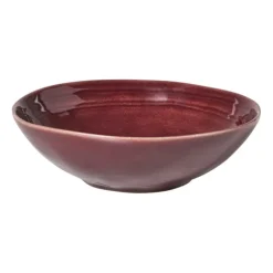 Xenos Diep bord Toscane - bordeauxrood - ø19x6 cm- Borden