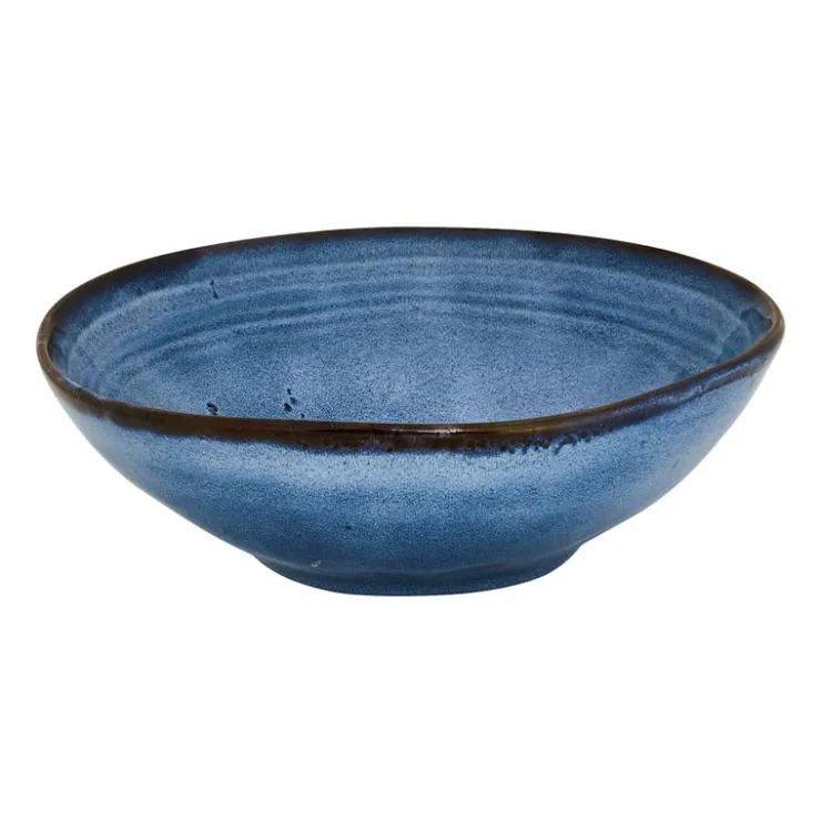 Xenos Diep bord Toscane - donkerblauw - ø19 cm- Borden
