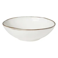Xenos Diep bord Toscane - wit - ø19 cm- Borden