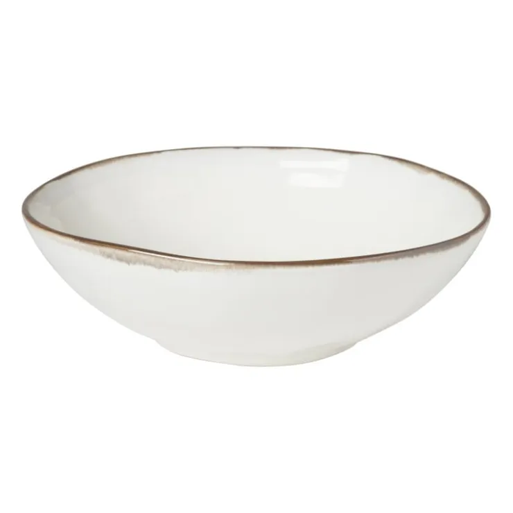Xenos Diep bord Toscane - wit - ø19 cm- Borden