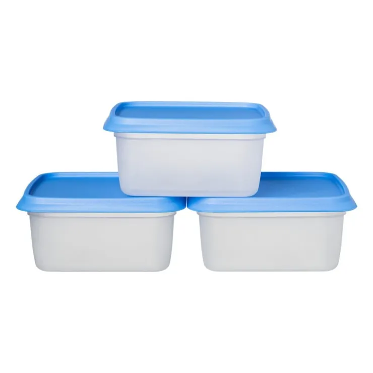 Xenos Diepvriesdoosjes - set van 3 - 500 ml- Bewaardozen