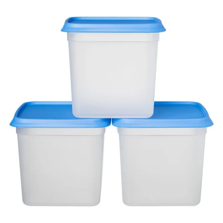 Xenos Diepvriesdoosjes - set van 3 - 1.2 liter- Bewaardozen
