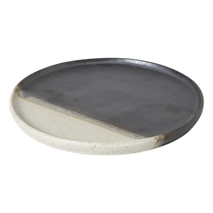 Xenos Dinerbord cortado - beige/zwart - ø26.5x2 cm- Kerst|Borden
