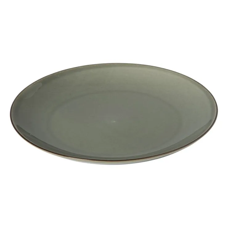 Xenos Dinerbord Emma - donkergroen - ø26.8x2.5 cm- Borden