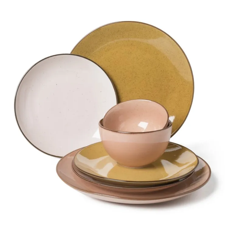 Xenos Dinerbord Emma - terra roze - ø26.5 cm- Borden