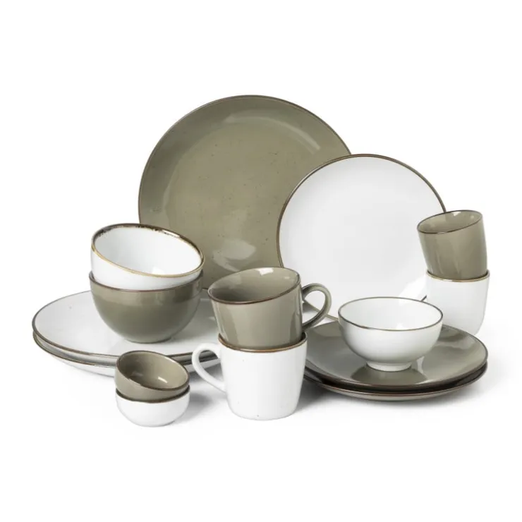 Xenos Dinerbord Emma - wit - ø25 cm- Borden