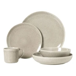 Xenos Dinerbord fuji - beige - ø27.5x2.4 cm- Borden|Kerstservies