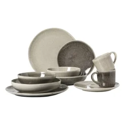 Xenos Dinerbord fuji - beige - ø27.5x2.4 cm- Borden|Kerstservies